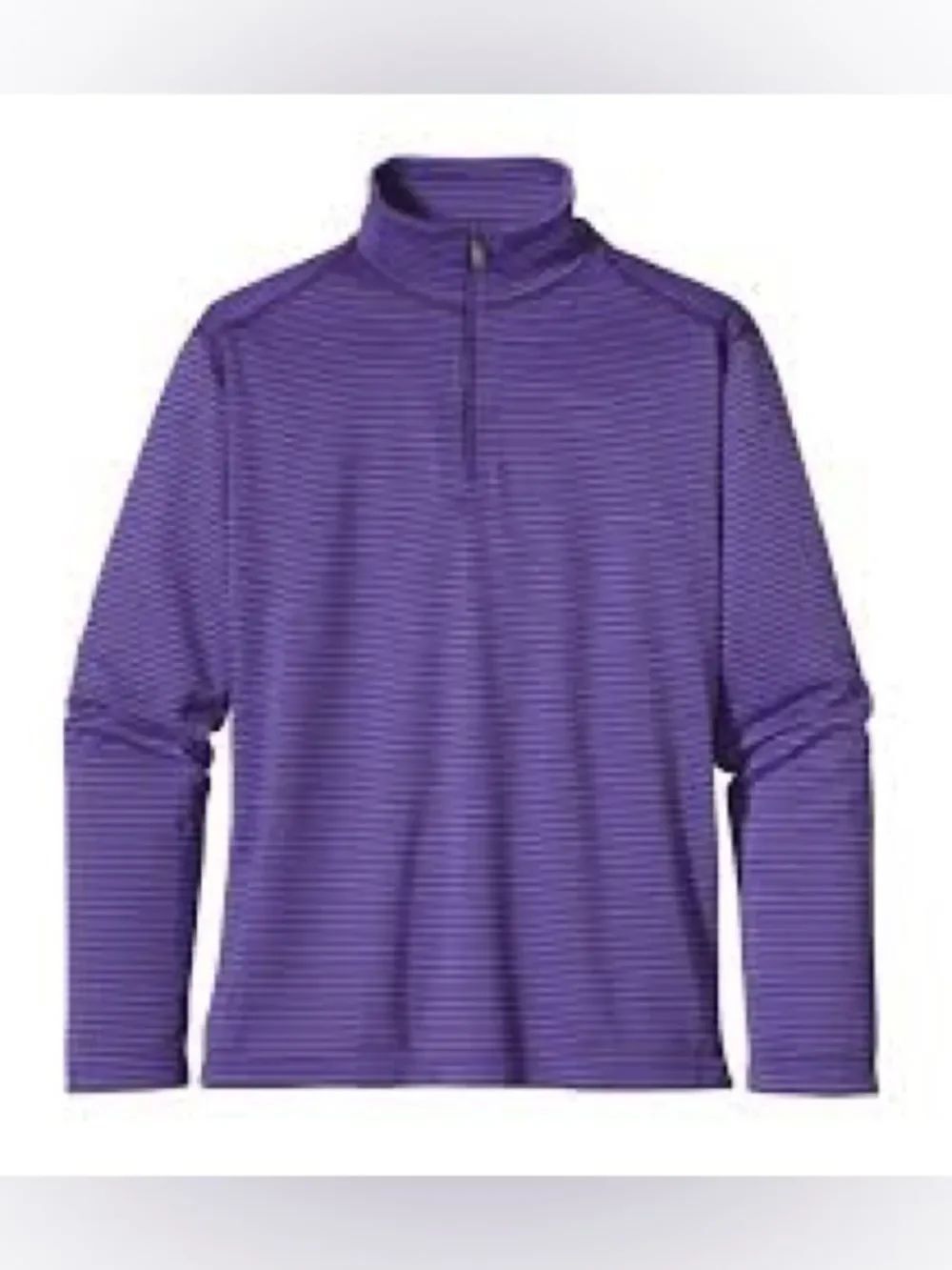 Patagonia Kids' Capilene Midweight Zip-Neck Small (8) Pico Stripe: purple/blue